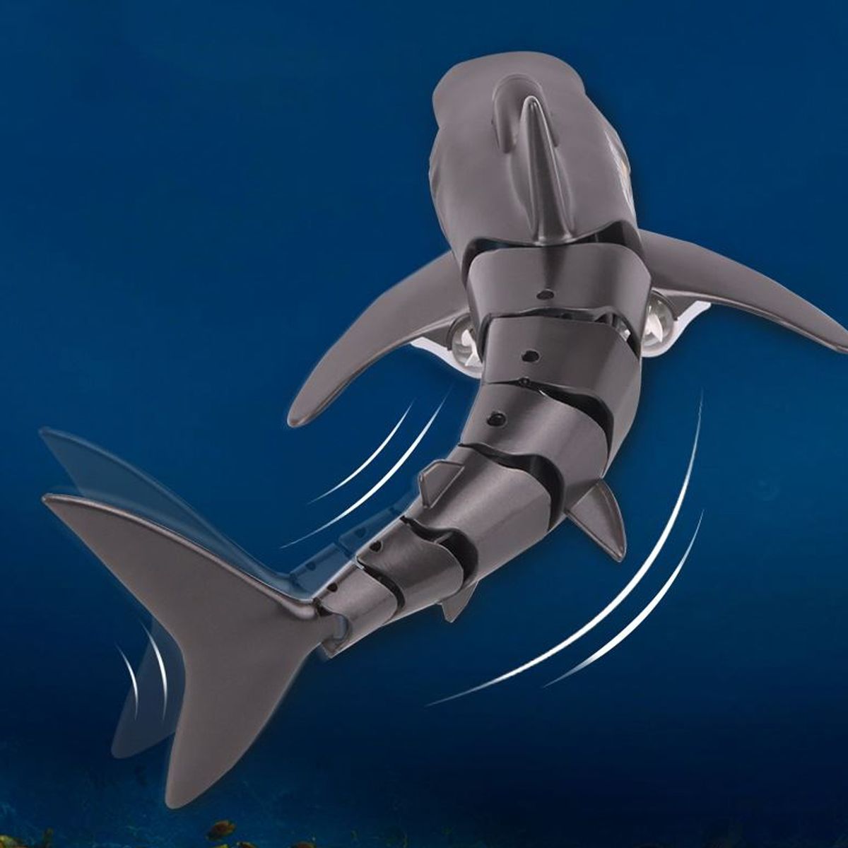 1 Set Remote Control Shark RC Boat Toy Electric Shark Water Black