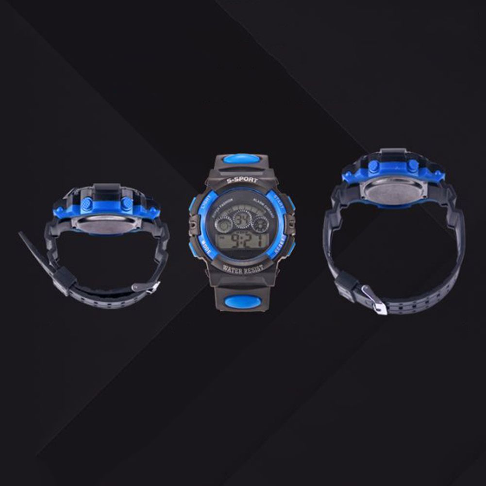 Waterproof Children LED Digital Display Alarm Date Luminous-