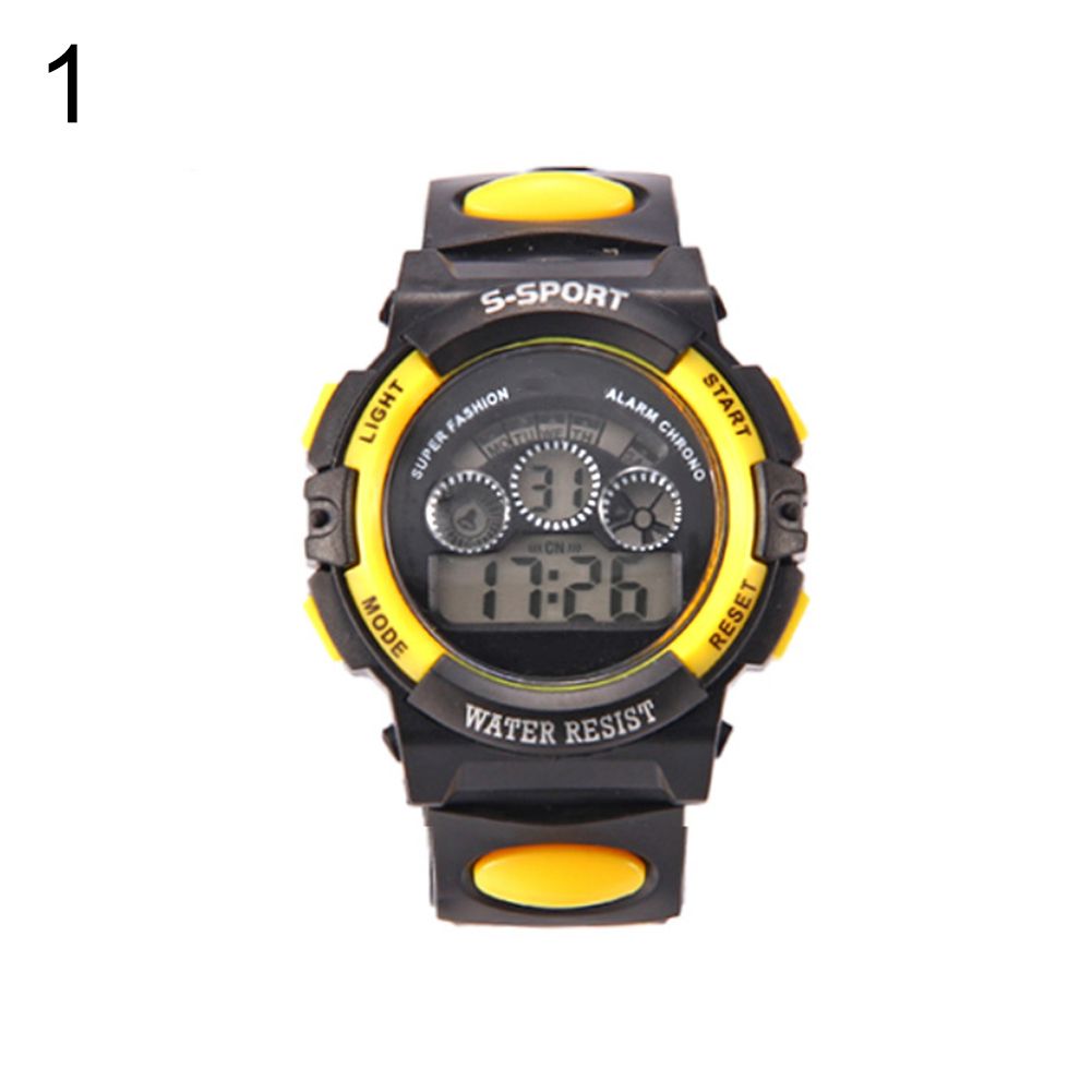 Waterproof Children LED Digital Display Alarm Date Luminous-