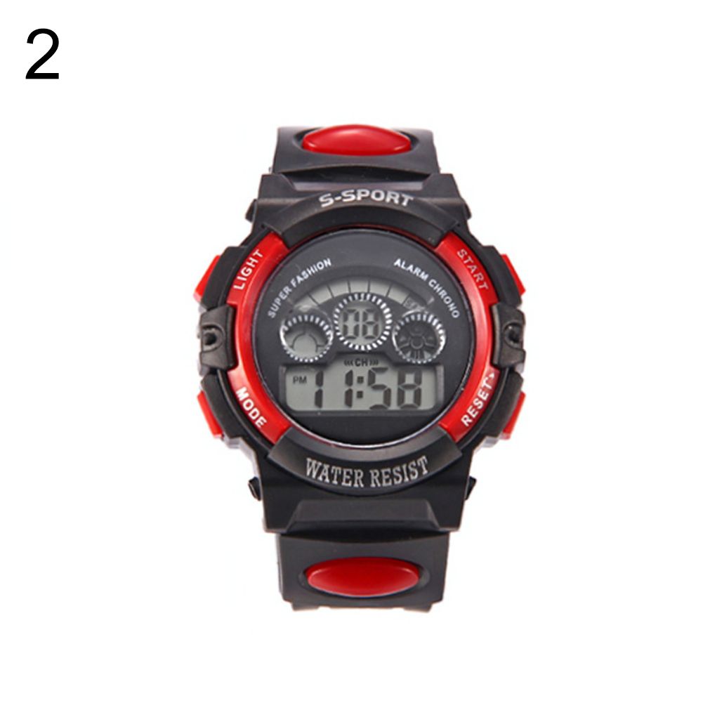 Waterproof Children LED Digital Display Alarm Date Luminous-