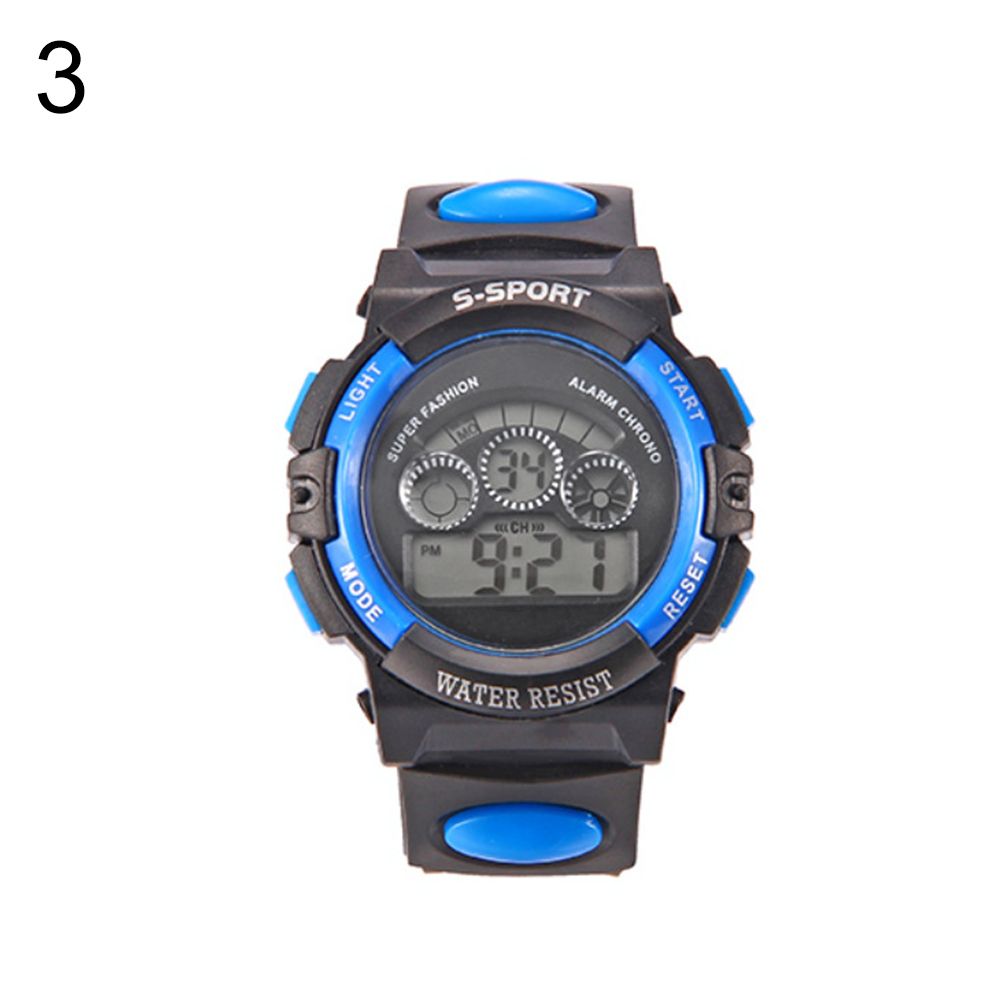 Waterproof Children LED Digital Display Alarm Date Luminous-