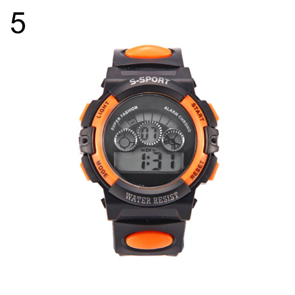 Waterproof Children LED Digital Display Alarm Date Luminous-