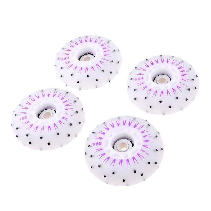 4pcs Flash Speed Skating Wheels Light Up Wheels For 76mm Multicolour