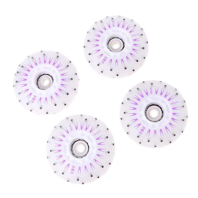 4pcs Flash Speed Skating Wheels Light Up Wheels For 76mm Multicolour