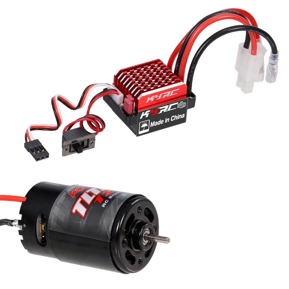 60A ESC High Strength Brushed ESC Motor Black