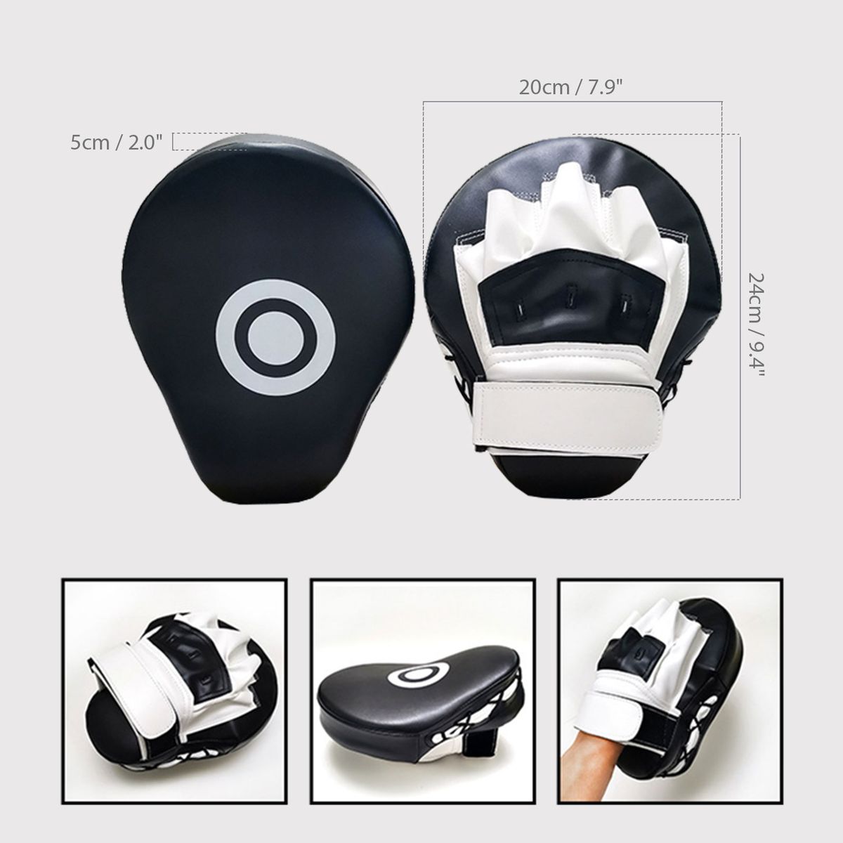 2PCS Boxer Target Curved Focus Punch Mitt Kickboxing Muay