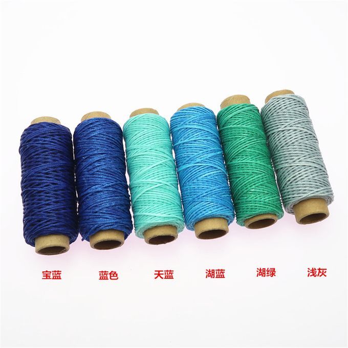 6pcs  Waxed Sewing Thread For Leather Shoe DIY Hand Stitching Blue