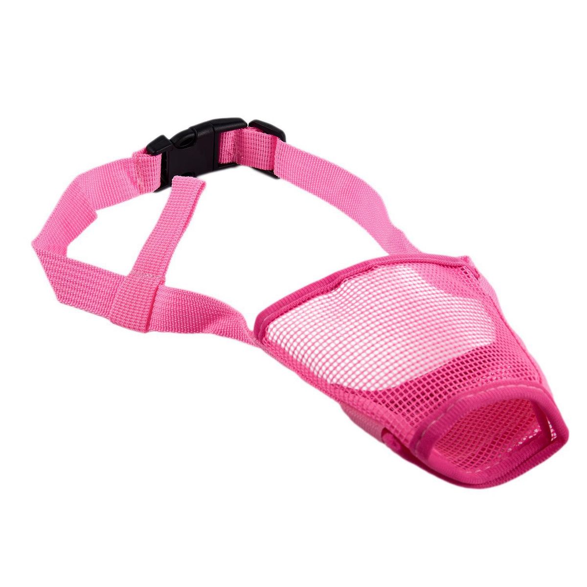 Dog Safety Muzzle Adjustable Biting Barking Chewing, Pink