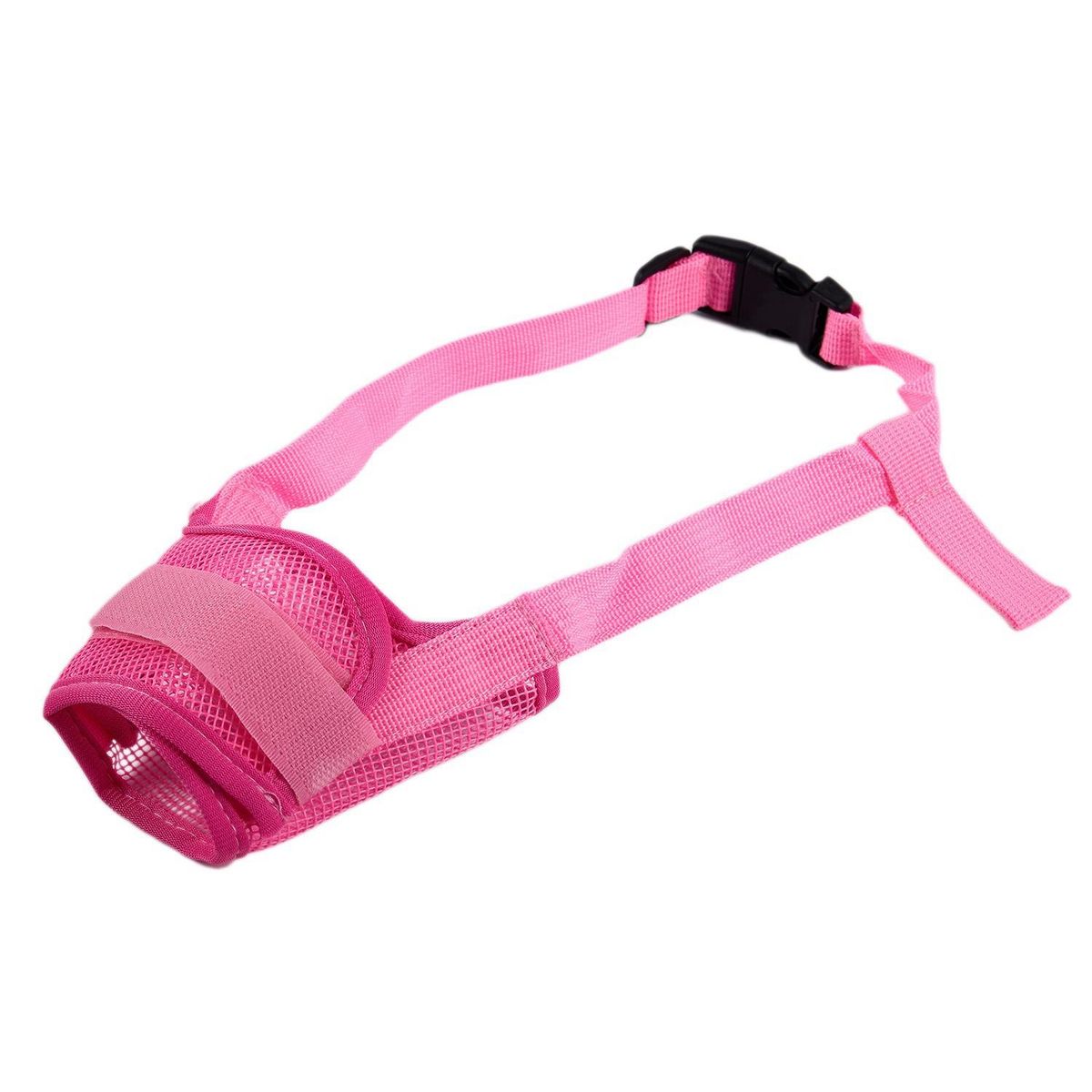 Dog Safety Muzzle Adjustable Biting Barking Chewing, Pink