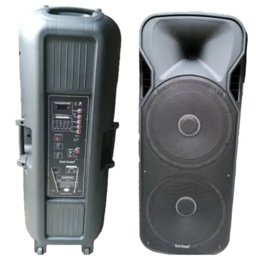 Rechargeable Public Address System With Bluetooth - 2 Microphones - Usb Mp3 Speaker