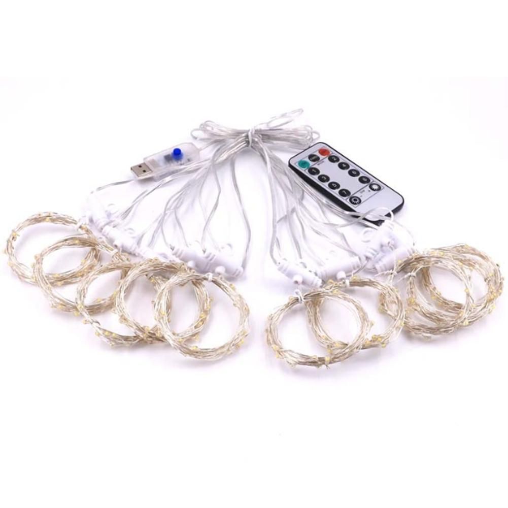 LED Window Curtain LightsPhoto Backdrop Lights with Remote Control for Wedding Party Bedroom Wall