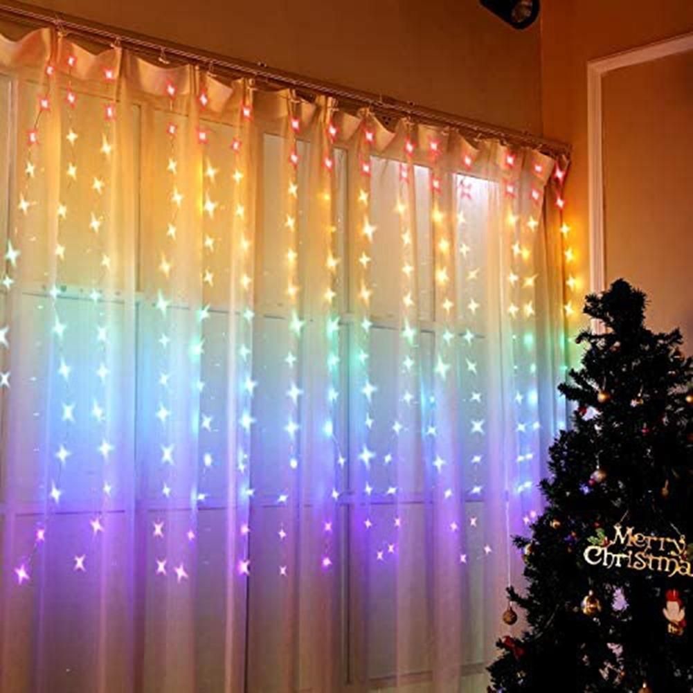 LED Window Curtain LightsPhoto Backdrop Lights with Remote Control for Wedding Party Bedroom Wall