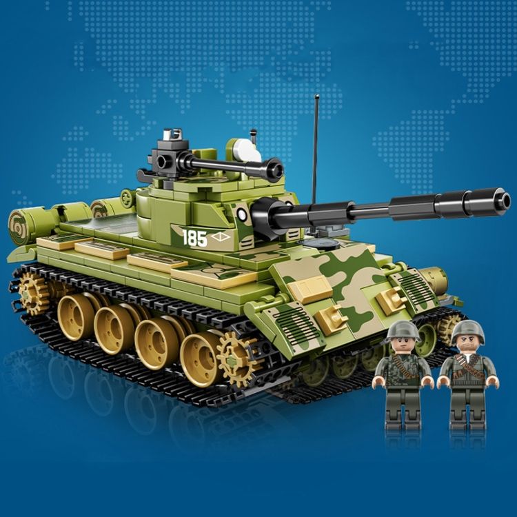 22009 T-62 CAYI Tank Model Assembled Puzzle Building Blocks