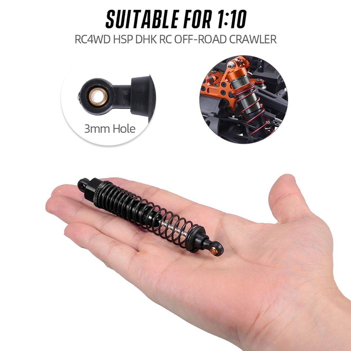 2pcs Shock Absorber Damper 100mm RC Car Parts For 1:10 RC4WD
