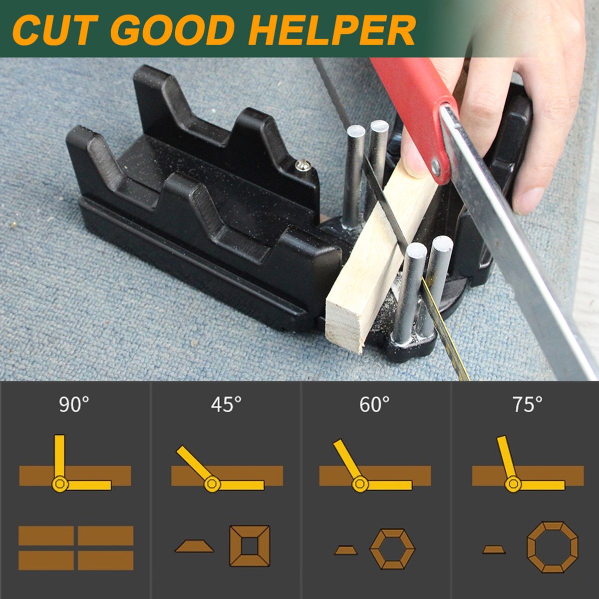 2-In-1 Mitre Measuring Cutting Tool, Measuring And Sawing