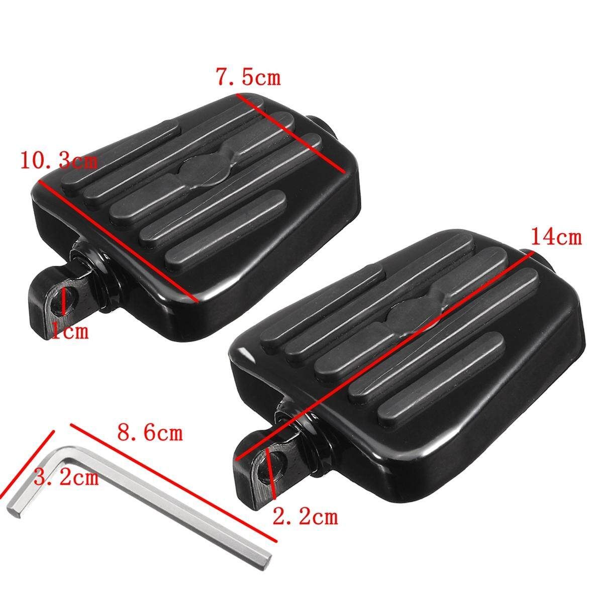 Pair Black Male Mount Foot Boards Footboards Pegs For Harley Davidson 50451-09