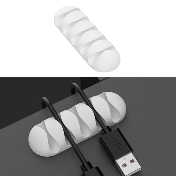 Cable Clips Multipurpose Cord Holder Earphone Wire Organizer White 5