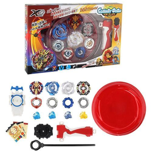 4PCS Bayblade En Caja Beyblade Burst 4D Set Con Launcher Arena Metal