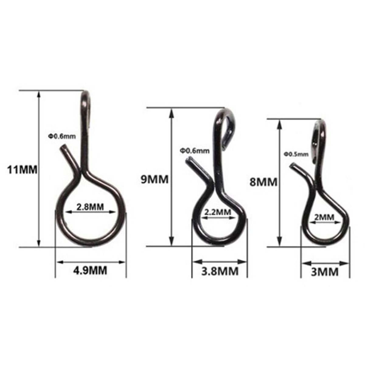 50Pcs Widely Used Fishing Swivel Connector Quick Change