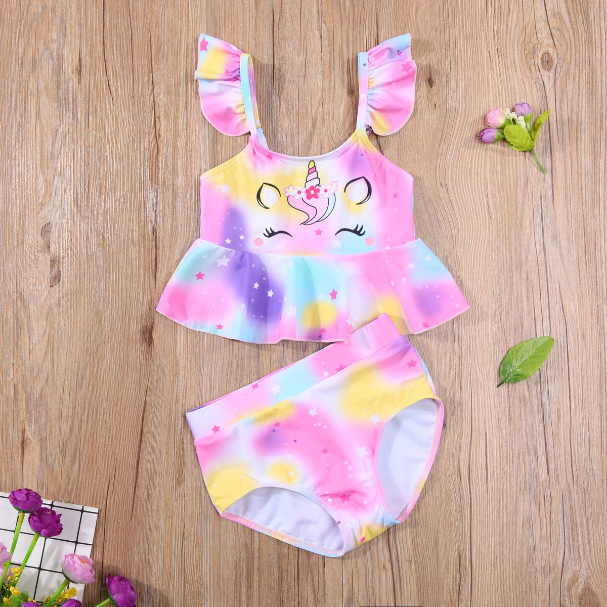 Arrival Unicorn Girl's Two Children Swimsuit Piece Newest