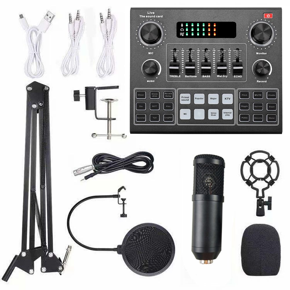 Live V9 Sound Card & BM800 Suspension Microphone Kit