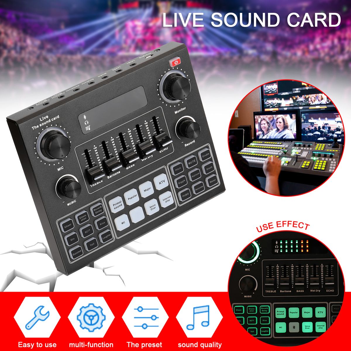 Live V9 Sound Card & BM800 Suspension Microphone Kit
