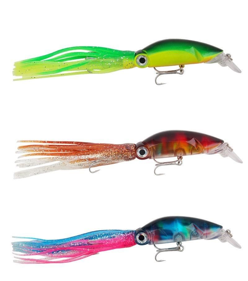 6PCS sea fishing 3D simulation squid soft bait 18cm/17.6g