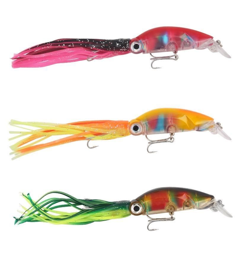 6PCS sea fishing 3D simulation squid soft bait 18cm/17.6g