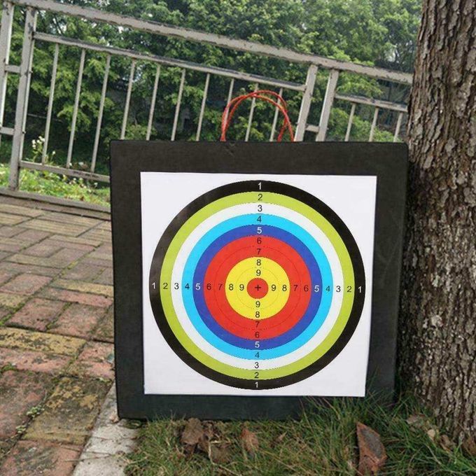 12 Pieces Durable Archery Target Paper For Recurve Bow Longbow 43x43cm