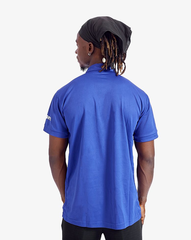 Bishop Collar Polo - Blue