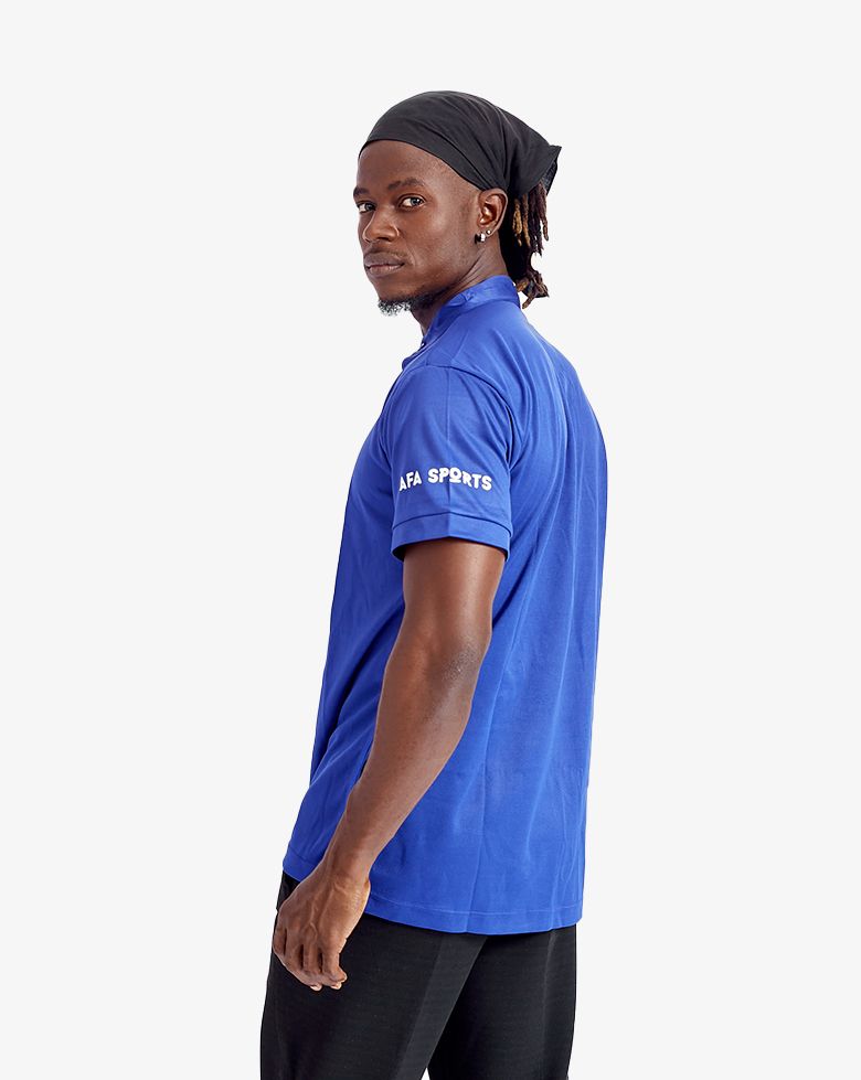 Bishop Collar Polo - Blue