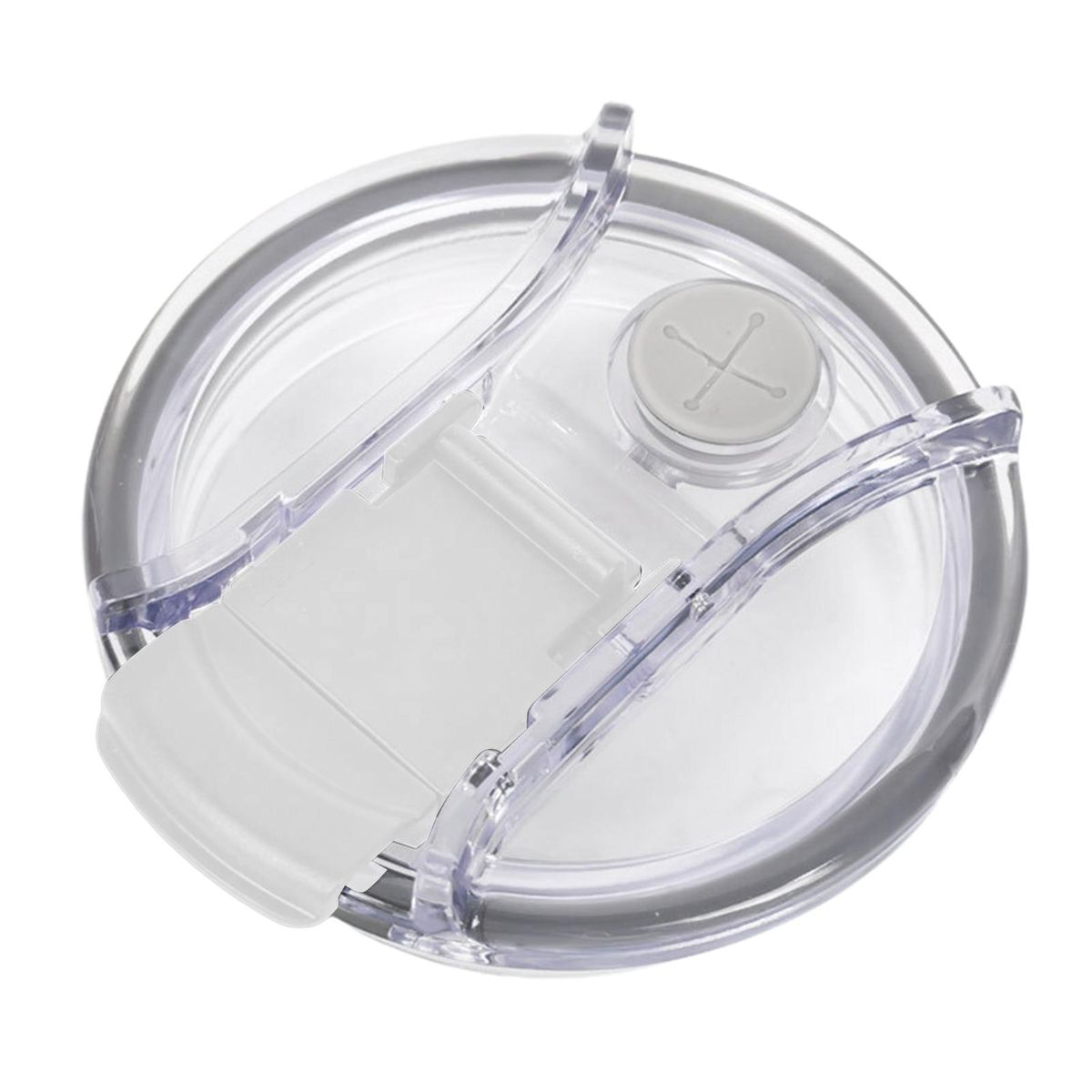 Splash-resistant Tumbler Lid Dustproof Seal Straw Hole with 40 Oz White