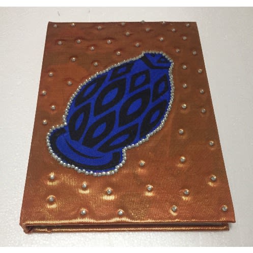 Rhinestoned Ankara Design Notebook -200 leaves