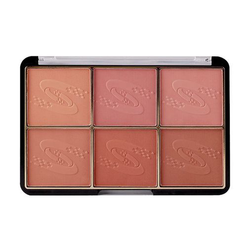 6 Colors Face Blush Palette,Highlight Palette,Natural And