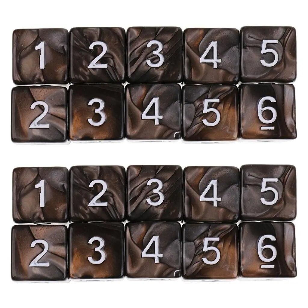 20pcs 6 Sided Dice Polyhedral D6 Dices for  and Dragons Table Board Games