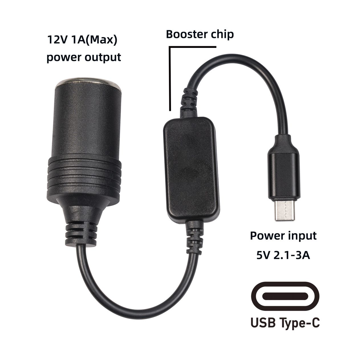 Built-in Boost Chip 12W Power Driving Recorder TYPE-C To