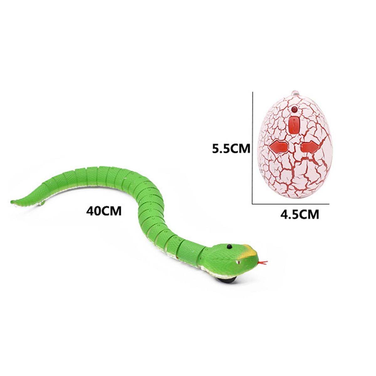 Remote Control Snake Toy Realistic Infrared Remote for Halloween Green