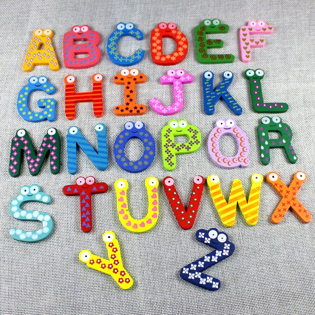 Mini Magnetic 26 English Letters Fridge Refrigerator-