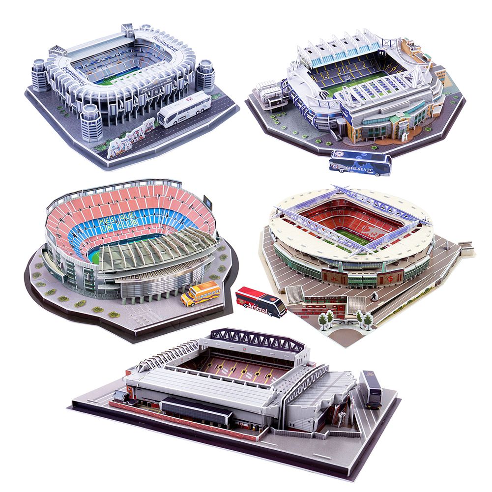 Kids Children Funny Football Soccer Stadium Model 3D Jigsaw-