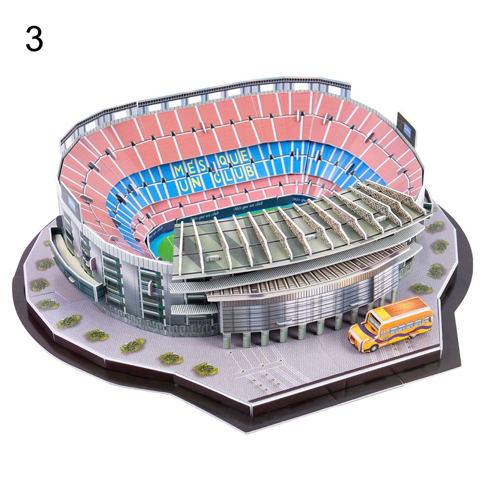 Kids Children Funny Football Soccer Stadium Model 3D Jigsaw-