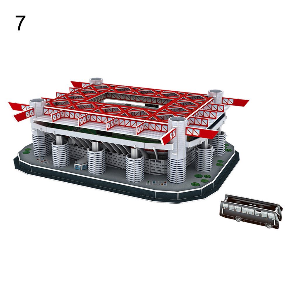 Kids Children Funny Football Soccer Stadium Model 3D Jigsaw-