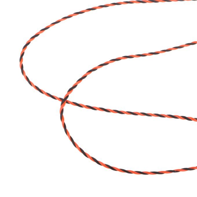 11FT   Fly  Line Tapered Braided Leader Orange With Black