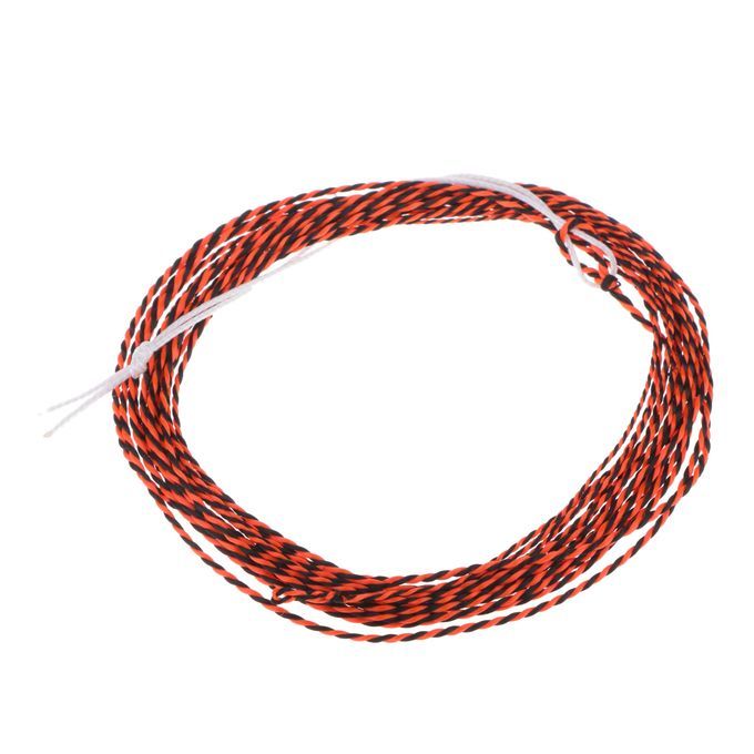 11FT   Fly  Line Tapered Braided Leader Orange With Black