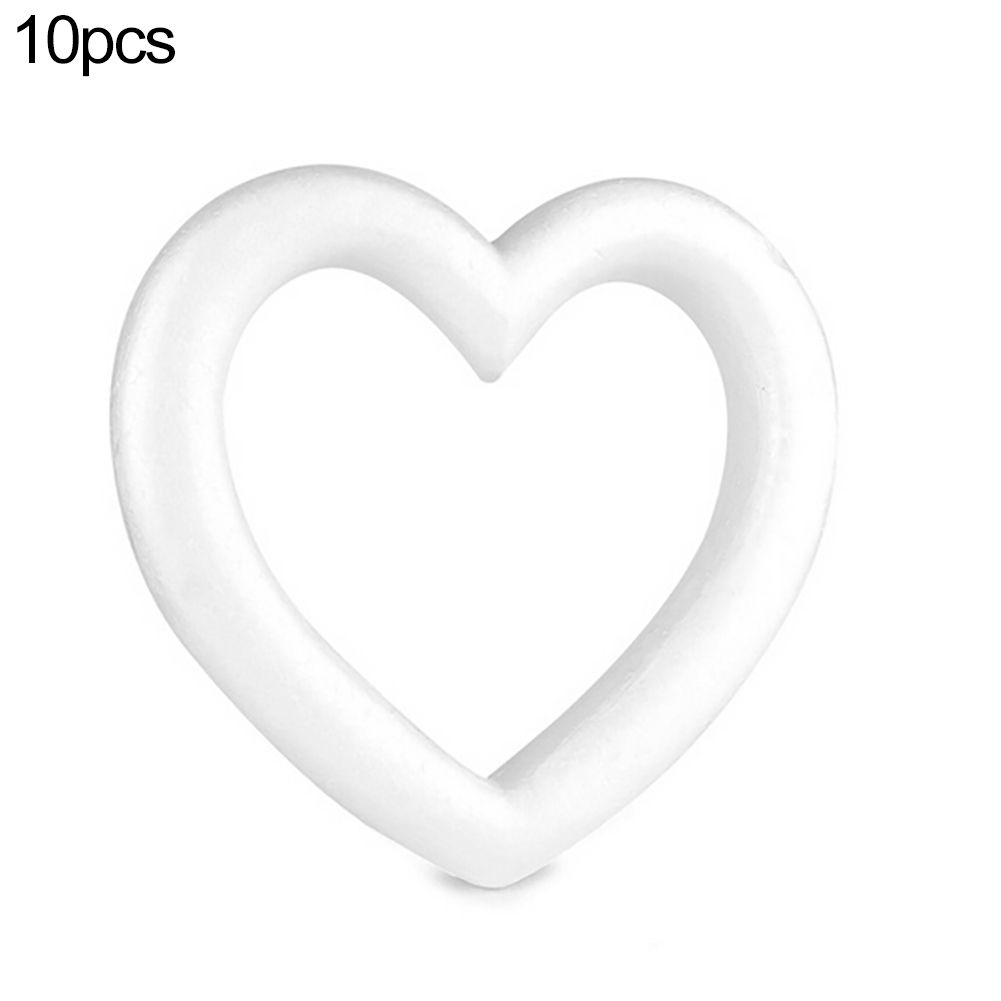 1/10Pcs Women Hollow Heart Foam Modelling DIY Craft Wedding Party Decor Supplies-White