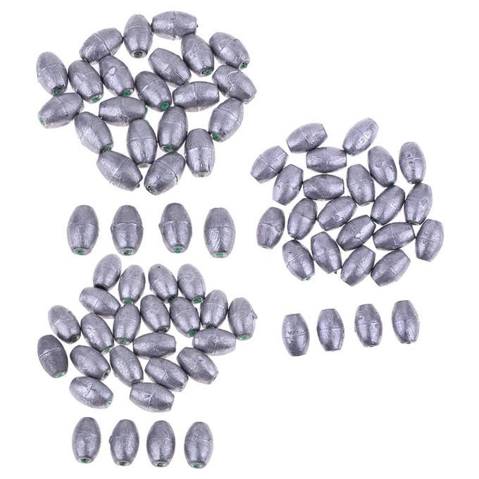 25 Pieces Lead  Weights Sinker, Water Drop Shape Design, Silver