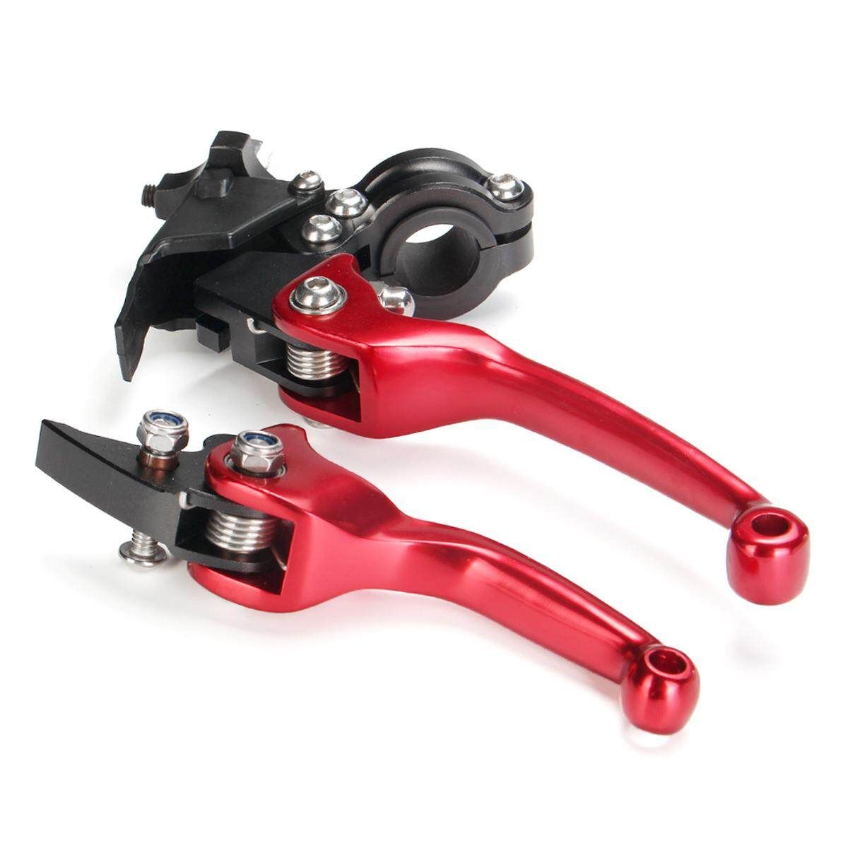 Aluminum Motorcycle Refit Short Clutch Brake Folding Lever Pit Dirt Bike MX Red (red)