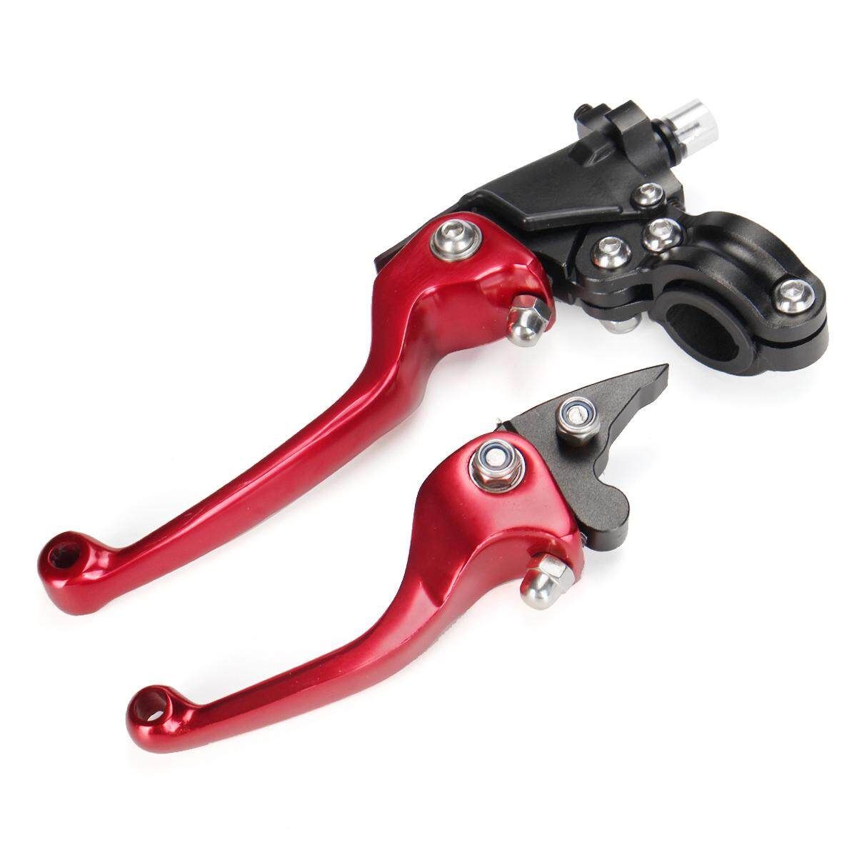 Aluminum Motorcycle Refit Short Clutch Brake Folding Lever Pit Dirt Bike MX Red (red)