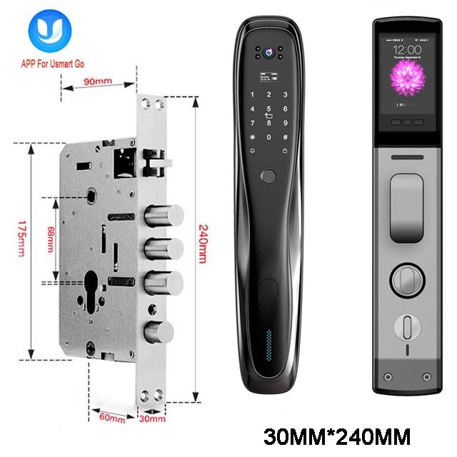 Camera Magnetic Card Password Key Automatic Smart Door Lock