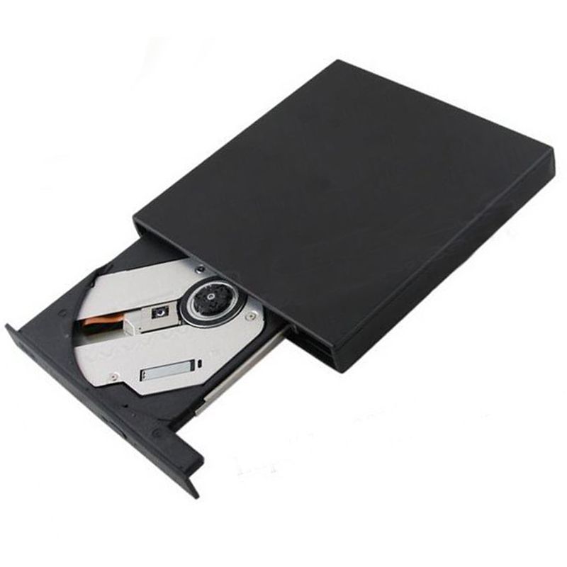 For Samsung Asus Dell HP Ultrabook USB 2.0 External DVD Player 8X DVD-ROM Combo Reader 24X CD-R Burner Slim Optical Drive Black