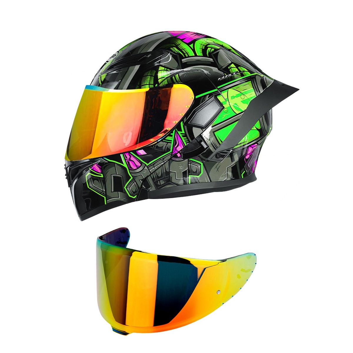 Motorcycle Helmet Unisex Adult Cool Rider Equipment Four Seasons New Street Touring Motorbike Helmet Dual Visor Flip up Full Face Helmet with BT Space for Agv K5 K1 K3 SV Pink 2XL